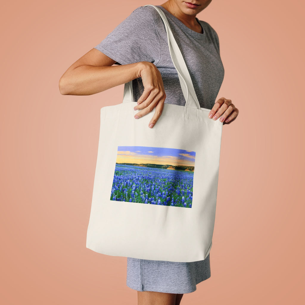Bluebonnet Sea — Cotton Tote Bag