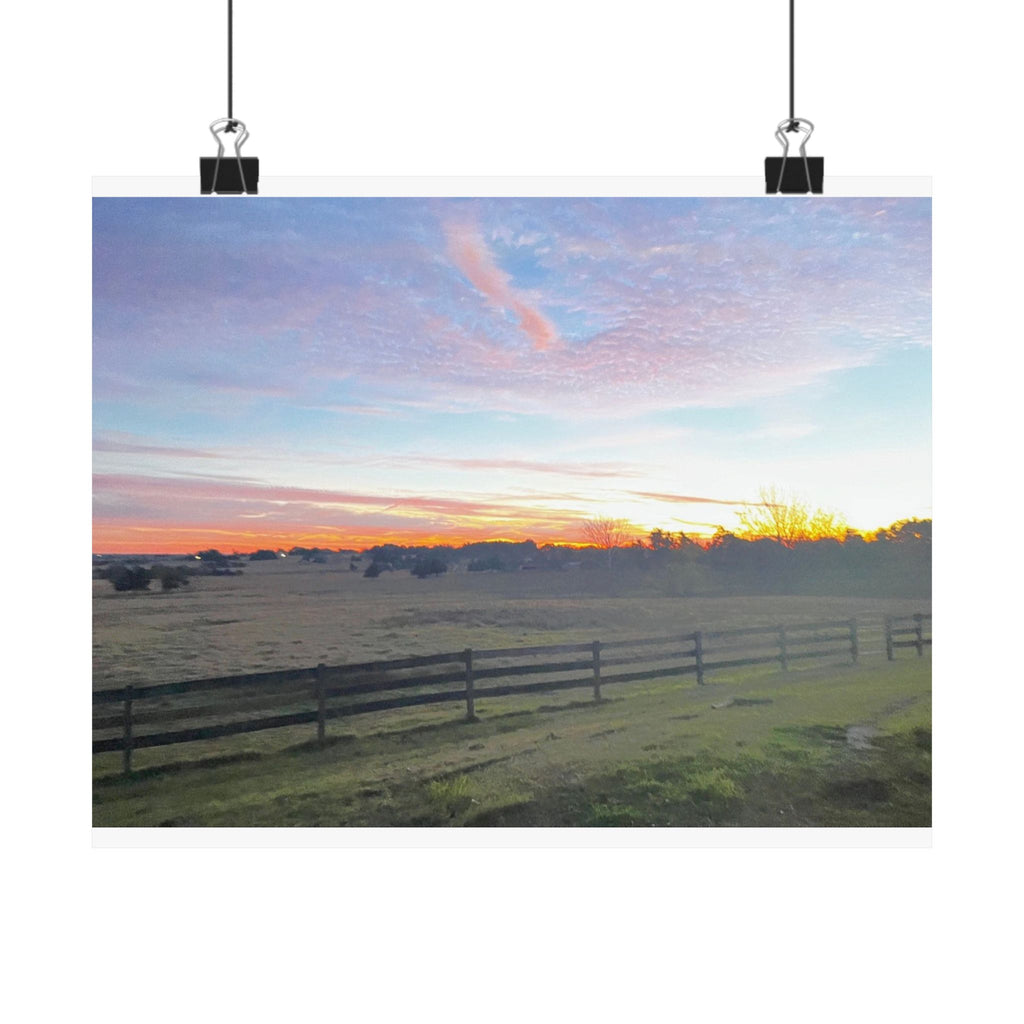 Fence Line Sunrise — 10x8 Photography Print