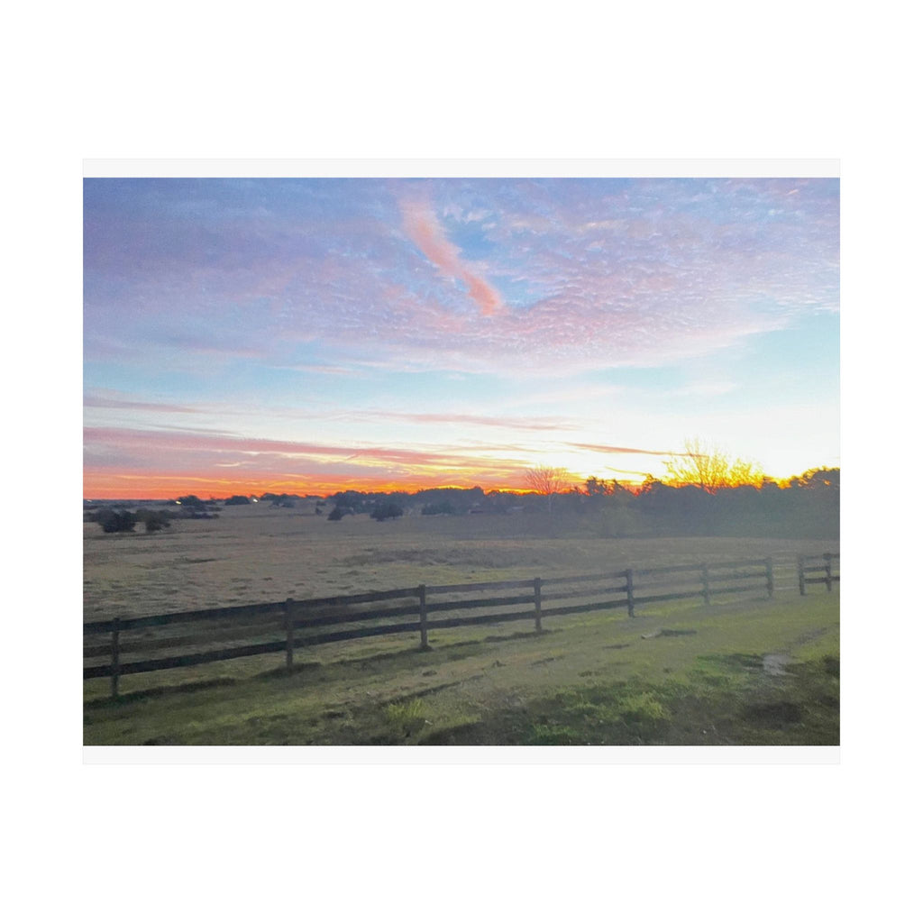 Fence Line Sunrise — 10x8 Photography Print