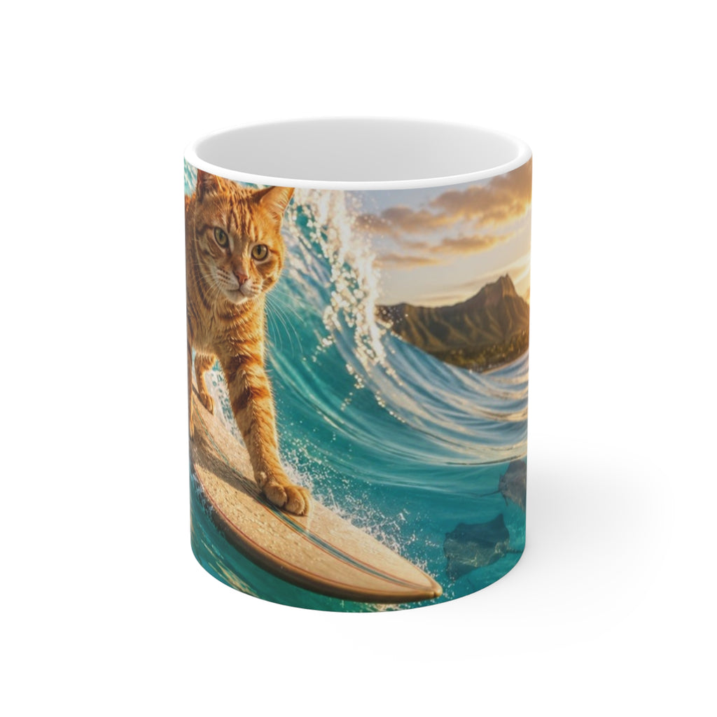 Cowabunga Cat — Mug 11oz