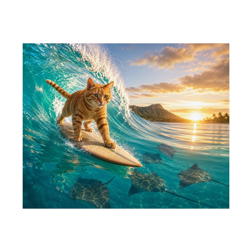 Cowabunga Cat — 10x8 Photography Print
