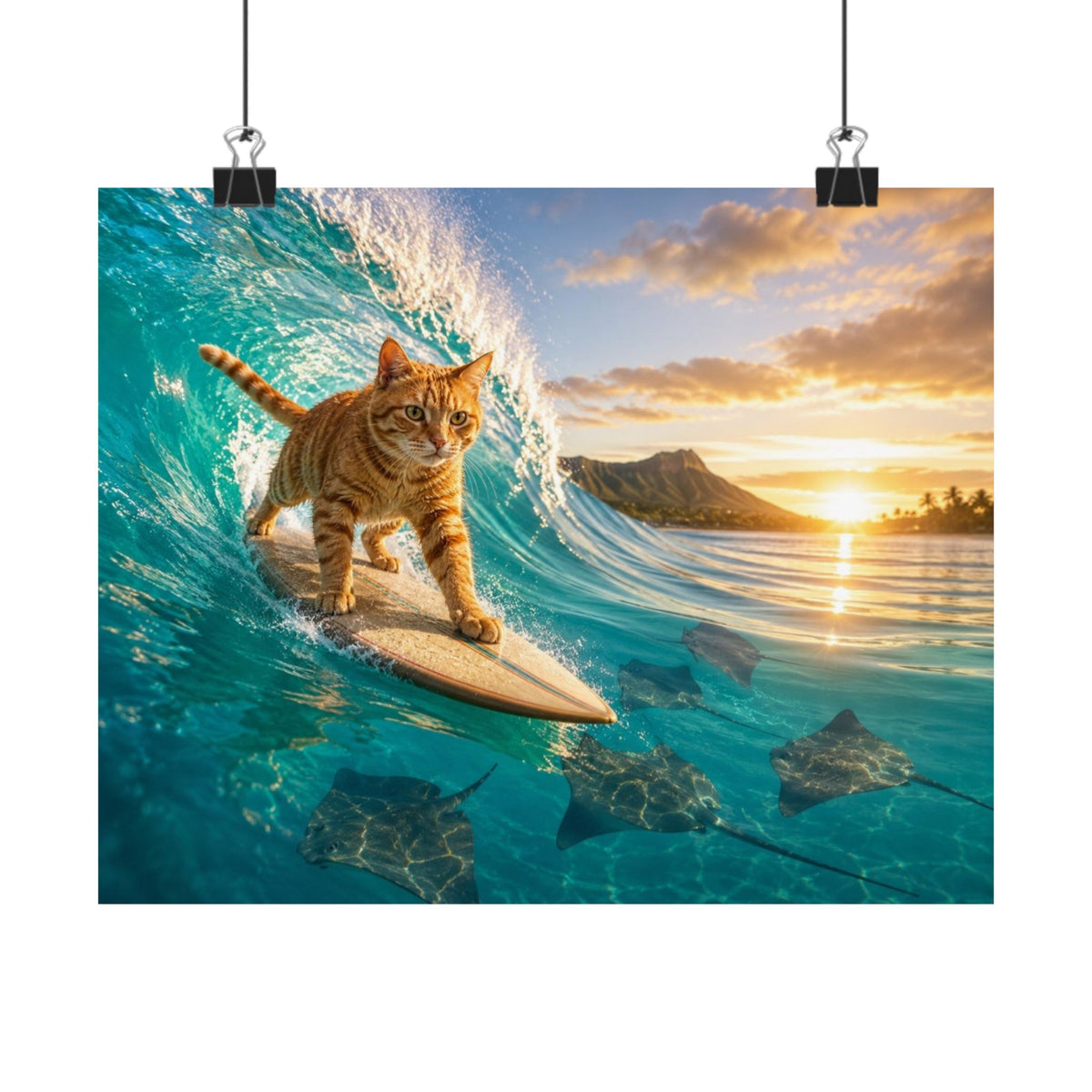 Cowabunga Cat — 10x8 Photography Print